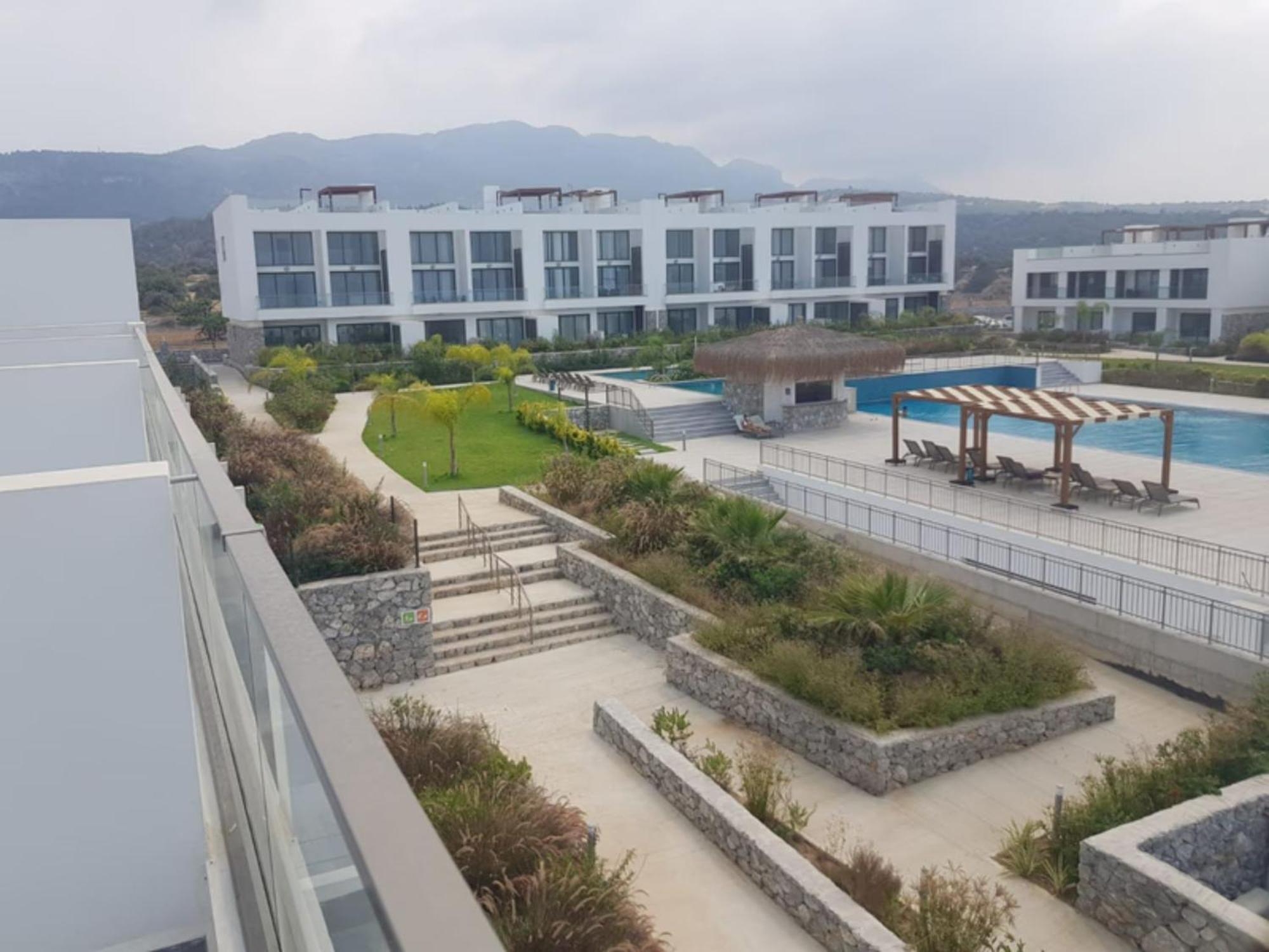 Beachfront Penthouse Studio Apartment, Eco Wellness Resort, Heated Pool Кирения Екстериор снимка