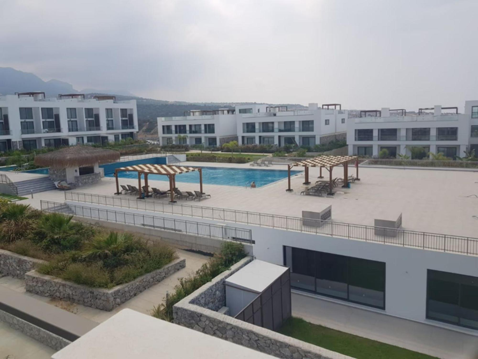 Beachfront Penthouse Studio Apartment, Eco Wellness Resort, Heated Pool Кирения Екстериор снимка