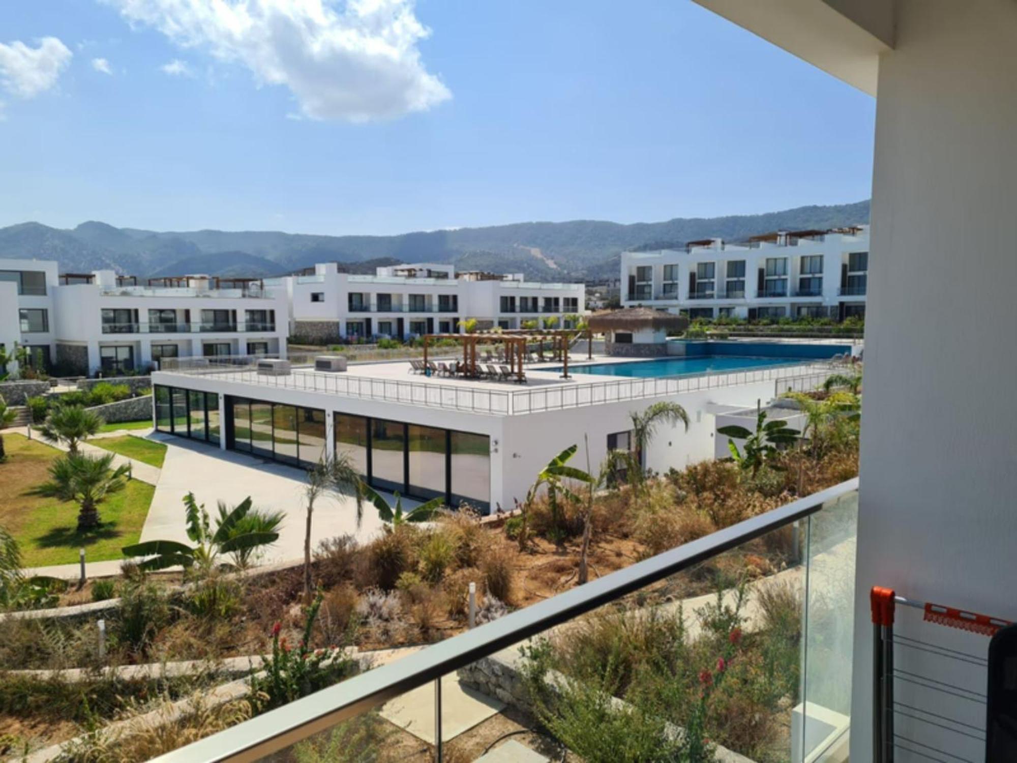 Beachfront Penthouse Studio Apartment, Eco Wellness Resort, Heated Pool Кирения Екстериор снимка